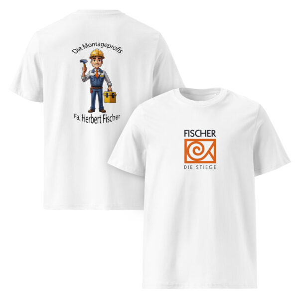 Unisex-Bio-Baumwoll-T-Shirt “FISCHER – Die STIEGE” TULLN NÖ
